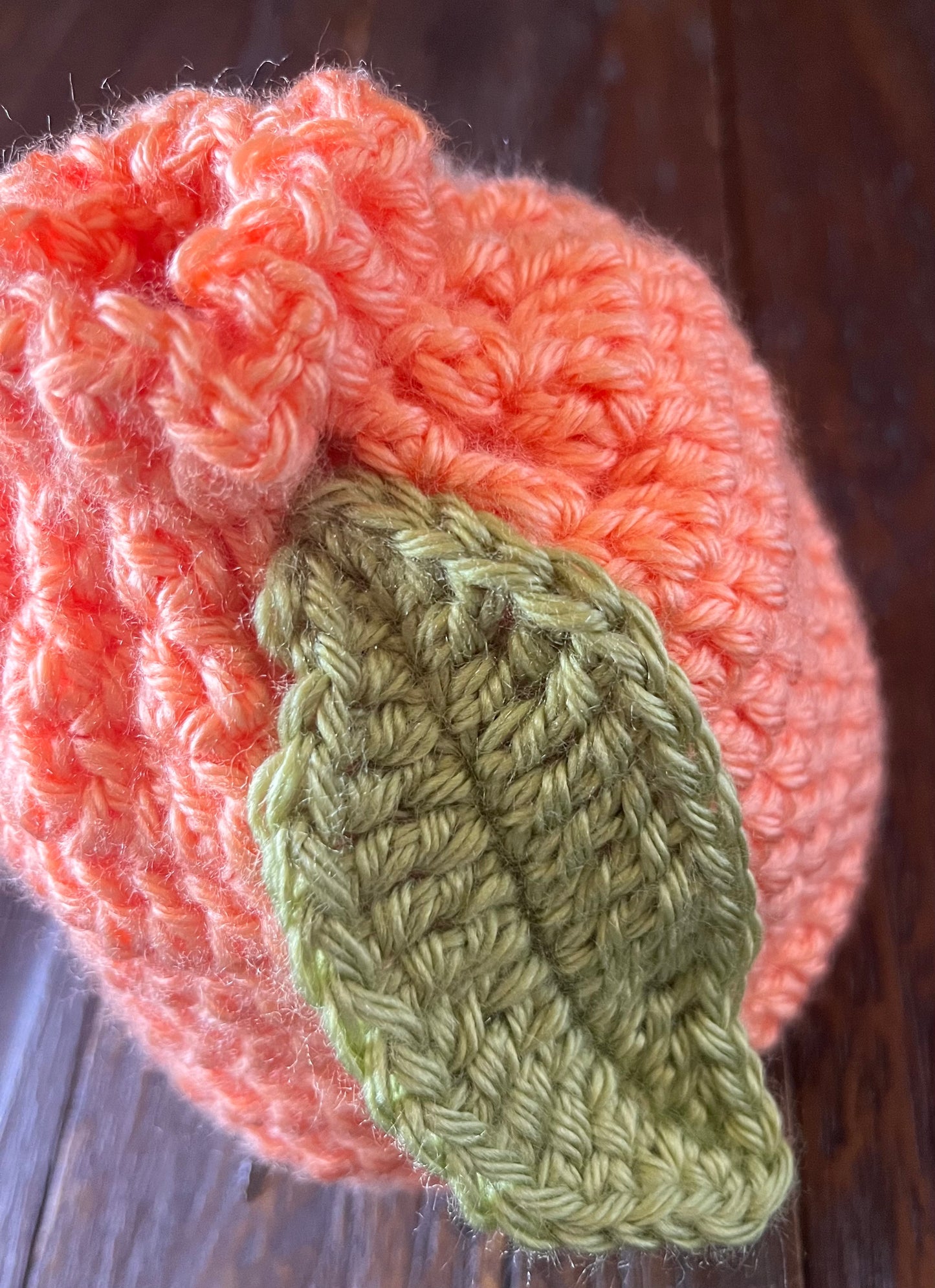 Peach Motif Drawstring Pouch