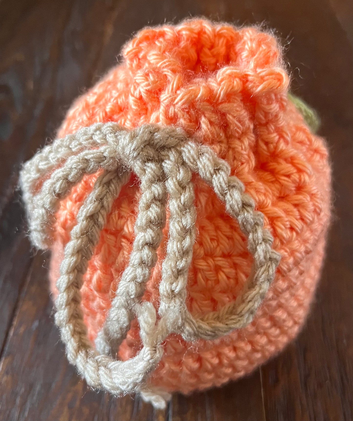 Peach Motif Drawstring Pouch